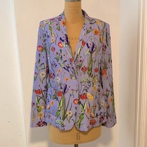 Riani | Purple Floral Blazer Size 8 (NWOT)